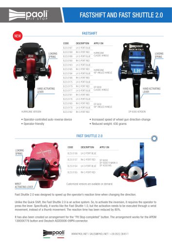 FASTSHIFT AND FAST SHUTTLE 2.0