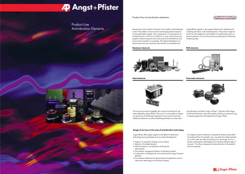 A selection of antivibration elements