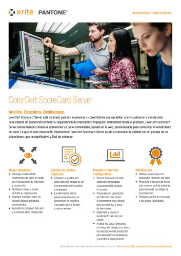 ColorCert ScoreCard Server Converters Brochure - ES