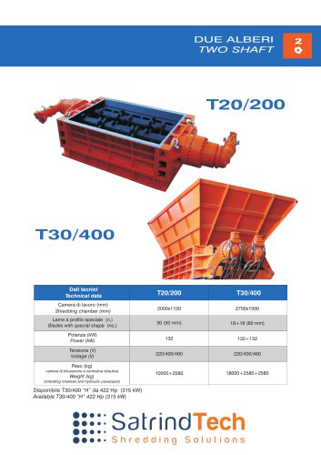 TWO SHAFT-CRUSHER-T20-30 SERIES-SATRINDTECH SRL