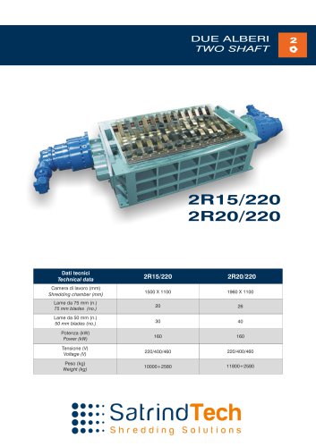 TWO SHAFT-SHREDDER-2R 220HP SERIES-SATRINDTECH SRL