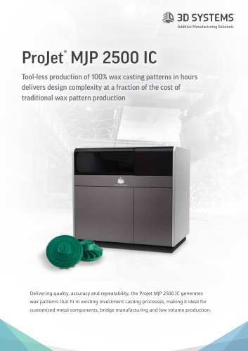 ProJet MJP 2500 IC Brochure