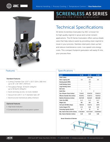 AS Series Screenless Granulators