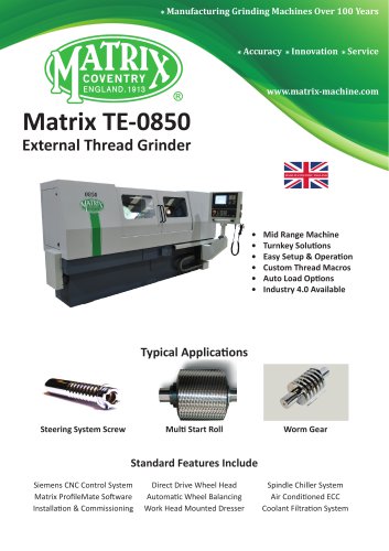TE-0850 External Thread Grinder