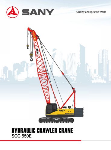 SANY BRAND SCC550E 55 TONS CRAWLER CRANE FOR CONSTRUCTION