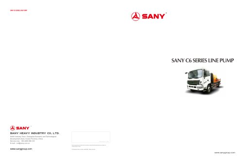 SANY C6 SERIES LINE PUMP