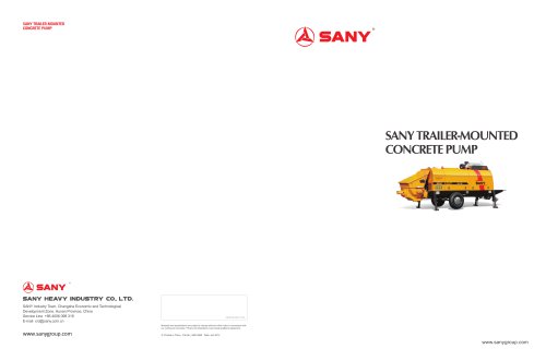 SANY HBT6016C-5 Trailer Pump