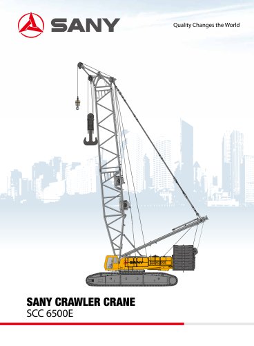 sany scc6500e 650t crawler crane