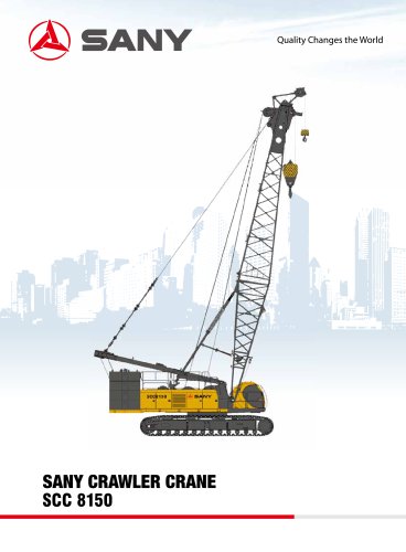 sany SCC8150 81.5 TONS CRAWLER CRANE