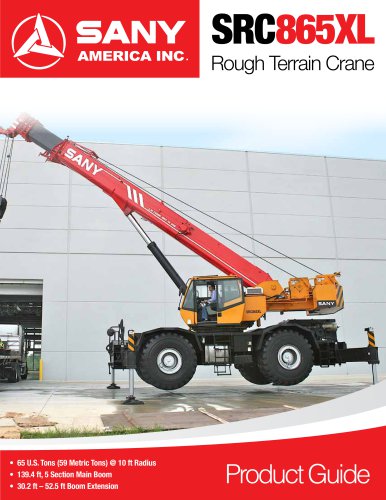 SANY SRC865XL Rough Terrain Crane