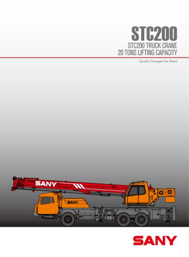 SANY STC200IR 20 tons truck crane in right drive