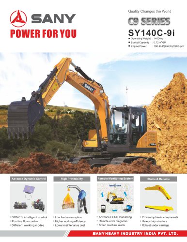 SANY SY140C-9i Hydraulic Excavator