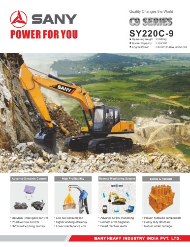 SANY SY220C Medium Excavator