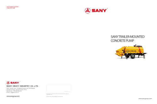 SANY TRAILER-MOUNTED CONCRETE PUMP