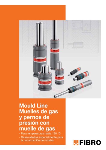 Mould Line Muelles de gas y pernos de presión con muelle de gas