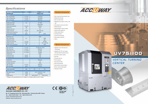 UV 75/100 VERTICAL TURNING CENTER