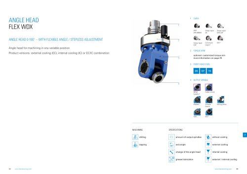 Product sheet: adjustable angle head BENZ FLEX WDX