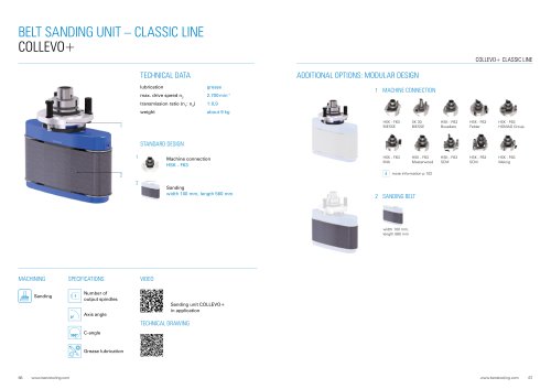 Product sheet: Belt sanding unit BENZ COLLEVO+