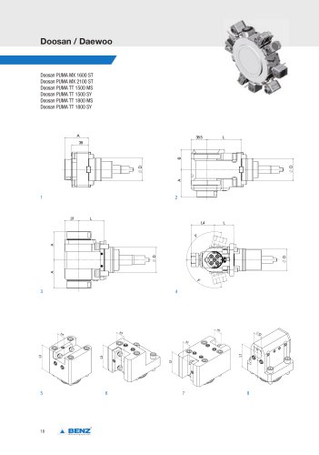 Product sheet: Live tools and static holders for Doosan / Daewoo