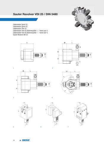 Product sheet: Live tools and static holders for Sauter Revolver VDI 25