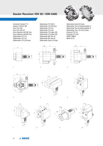 Product sheet: Live tools and static holders for Sauter Revolver VDI 30