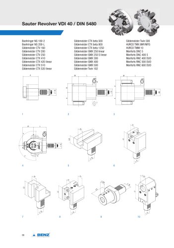 Product sheet: Live tools and static holders for Sauter Revolver VDI 40