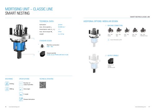 Product sheet: Mortising Unit BENZ SMART NESTING