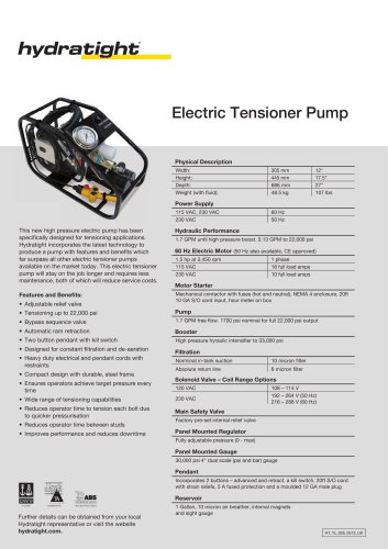 Electric Tensioner Pump