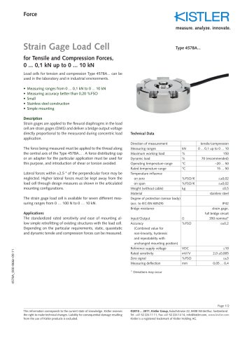 Strain Gage Load Cell