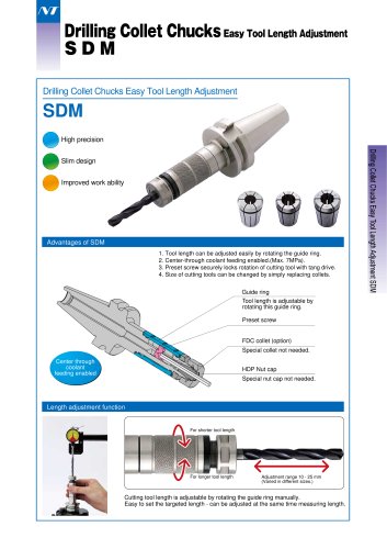 Drilling Collet Chucks Easy Tool Length Adjustment