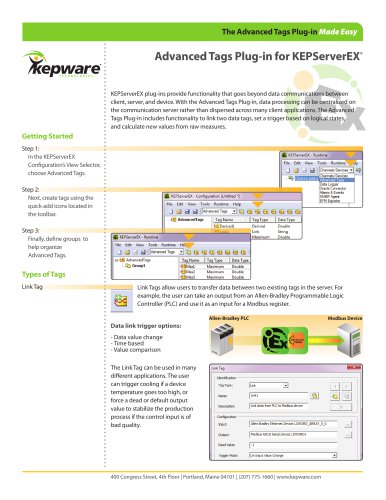 Advanced Tags Plug-in for KEPServerEX®