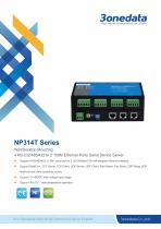 3onedata | NP314T | 4-port RS-232/485/422 to 2-port Ethernet Converter