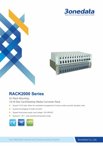 3onedata | RACK2000 | 14/16-Slot Card/Desktop Media Converter Rack