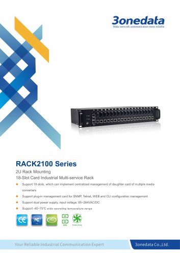 3onedata | RACK2100 | 18 slots Industrial Multi-Service Chassis Platform