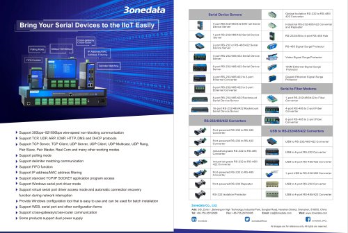 3onedata Serial Connectivity Devices Flyer