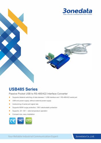 3onedata | USB485 | 1-port USB to RS-485 Converter