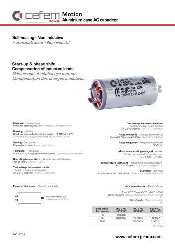 Aluminium case AC capacitor