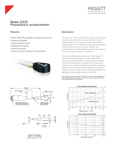 Endevco® Model 2222C Super Miniature Piezoelectric Accelerometer