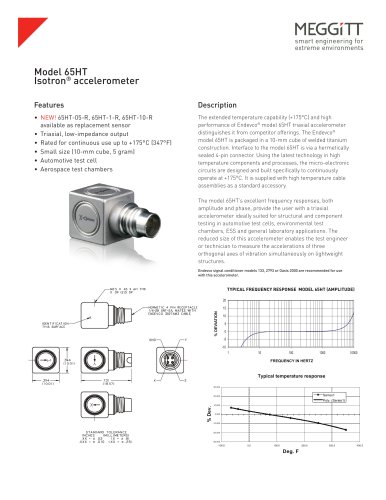 Model 65HT High Temperature Isotron® accelerometer