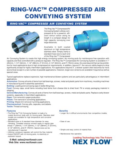 Air Conveyors - Ring-Vac™ Pneumatic Conveying System