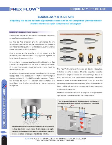 BOQUILLAS Y JETS DE AIRE
