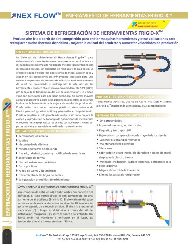 SISTEMA DE REFRIGERACIÓN DE HERRAMIENTAS FRIGID-X