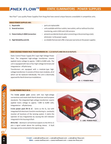 STATIC ELIMINATORS - POWER SUPPLIES