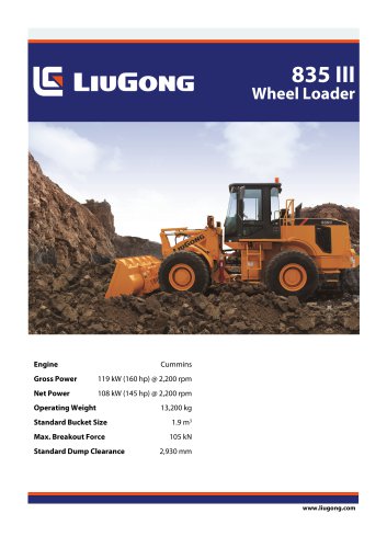 835III TC (tool carrier/ parallel linkage) Wheel Loaders