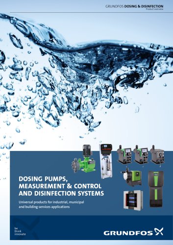 Dosing pumps, measurement & control, and disinfection systems