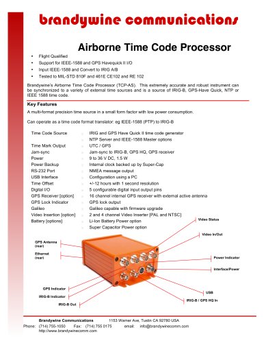 Airborne Timecode Processor