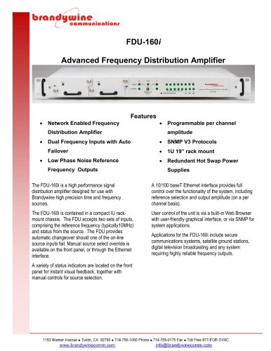 FDU-160i Advanced Frequency Distribution Unit