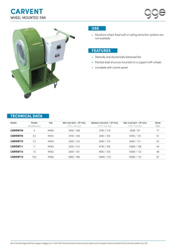 CARVENT - GGE data sheet