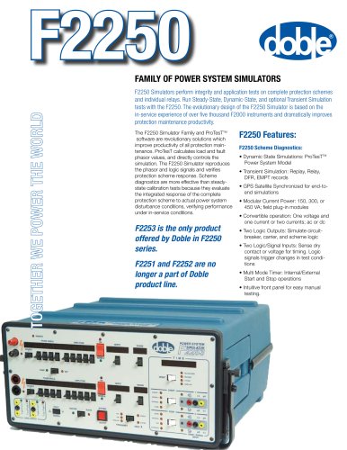 F2250 Power System Simulators