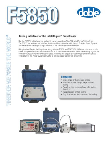 F5850 IntelliRupter® Testing Interface